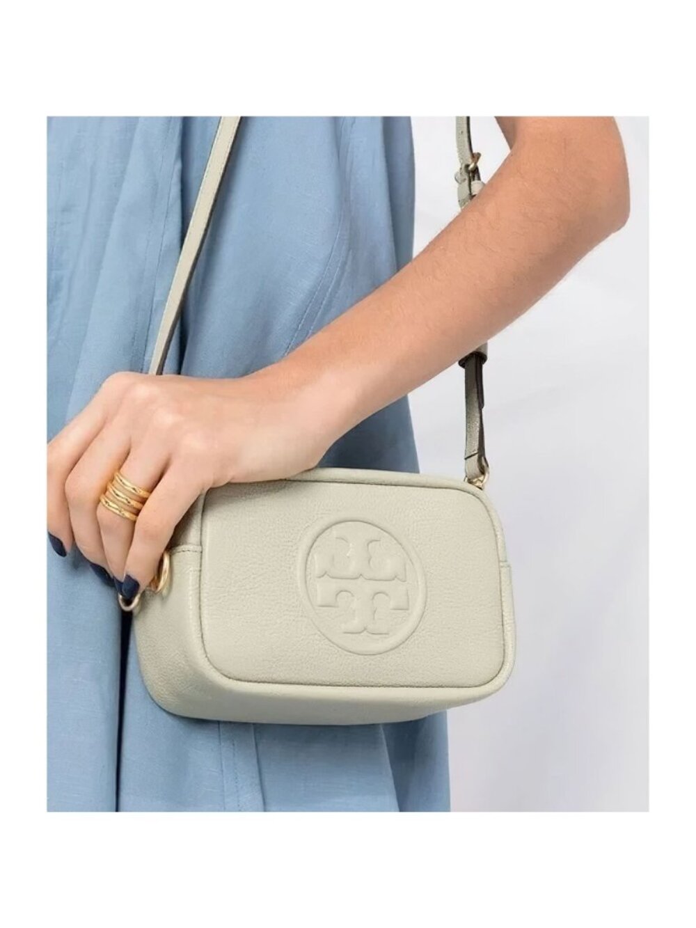 Tory Burch Perry Bombé Mini Bag White Cream OS